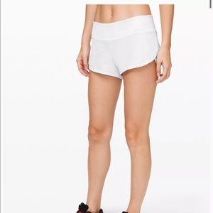 Lululemon White Speed Up Short